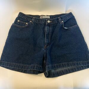 Faded Glory Dark Blue Jean Shorts Girls Size 14 100% Cotton